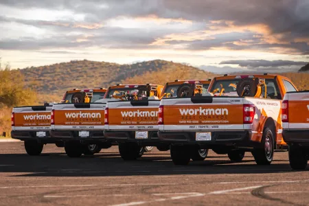 the back of the workman pest control trucks