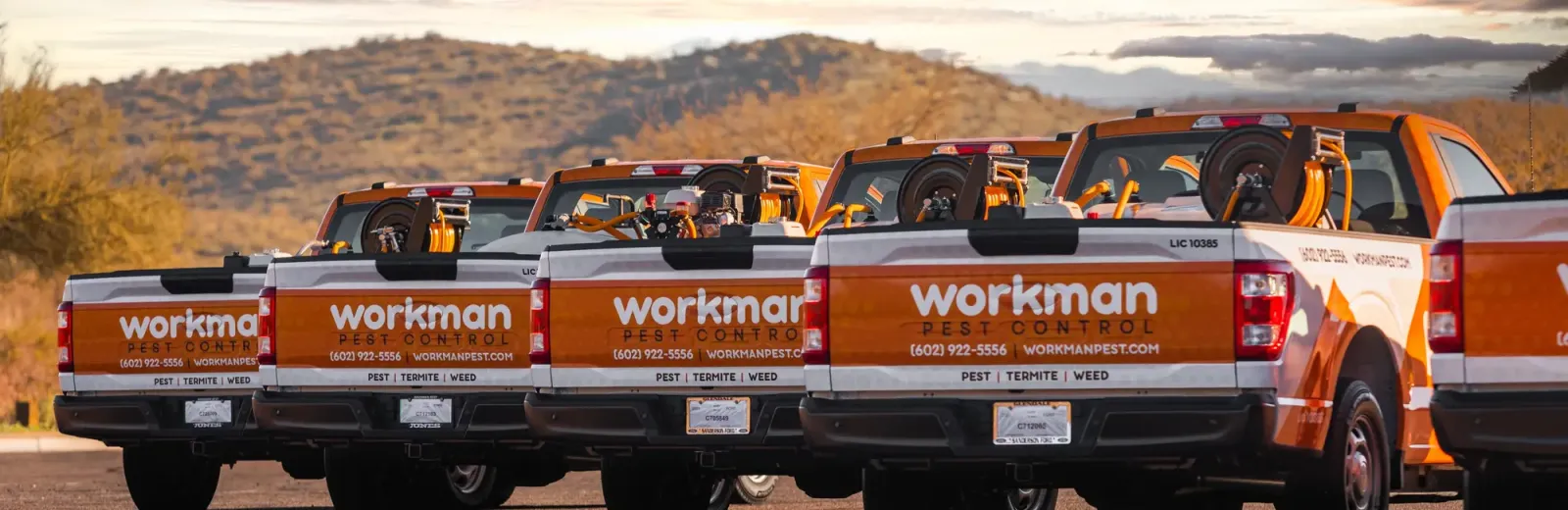 the back of the workman pest control trucks